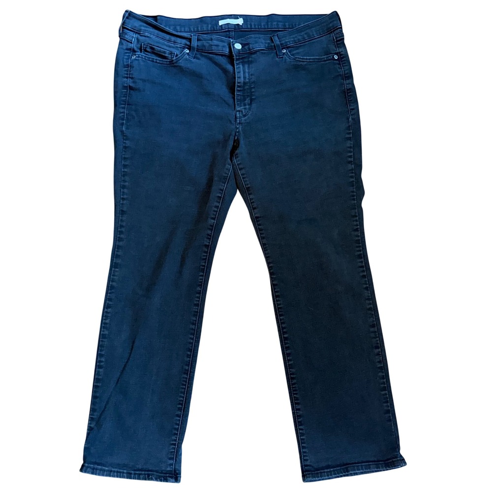 Levis Classic Straight Leg Jeans Womens 20W M Black Denim Pants
